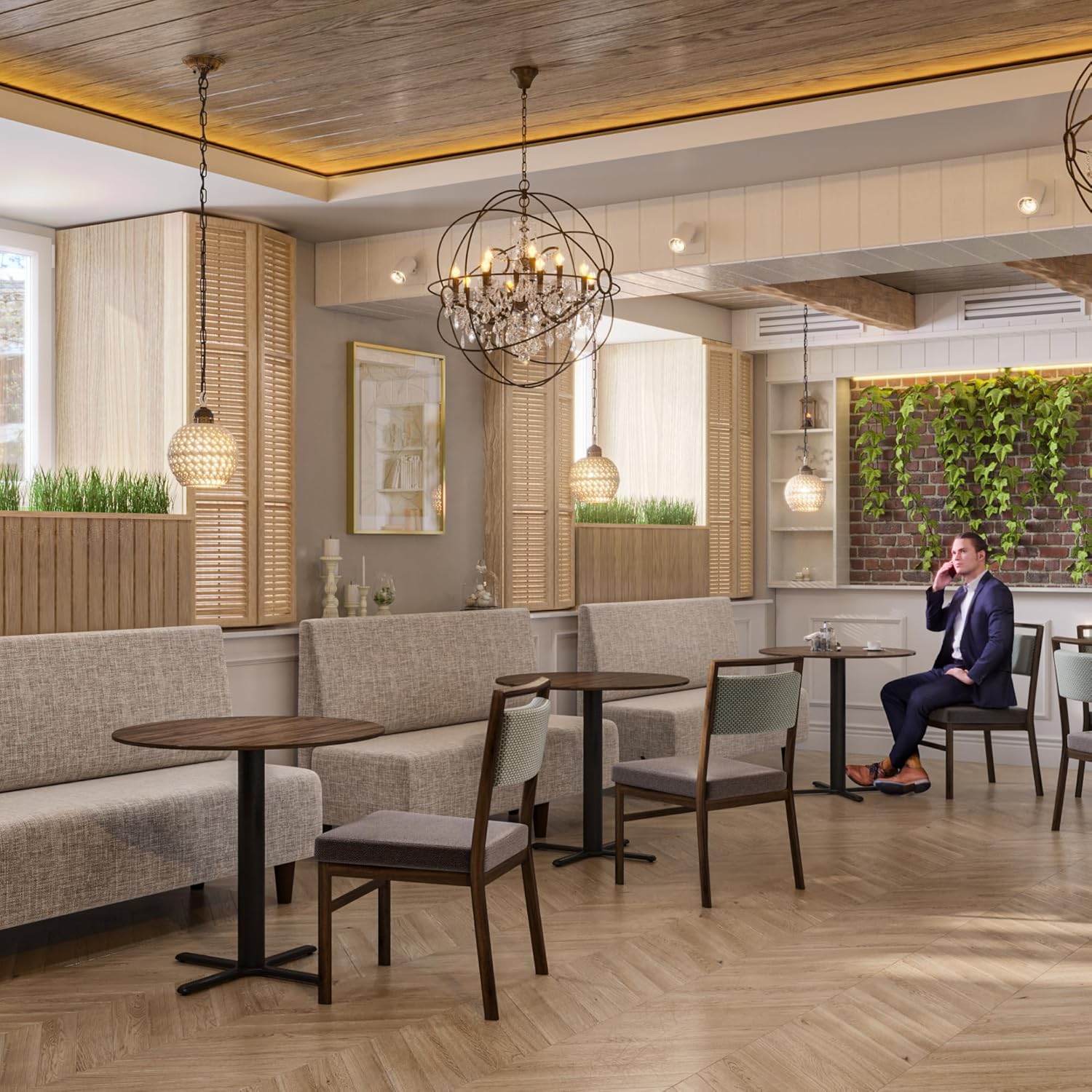 Thonet Dining Height Metal Table Base for Restaurants 30Wx30Dx28.5H | Our Cast Iron Table Base is Perfect for Restaurants, Coffee Shops, Lounge Areas, Home and More | THT203-30 Made in North America