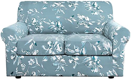 SPOUR Print Sofa Cover Stretch Sofa Slipcovers with Seat Cushion Cover, Couch Covers with Floral Pattern (Color : Black, Size : 1 Seater(80-120cm))