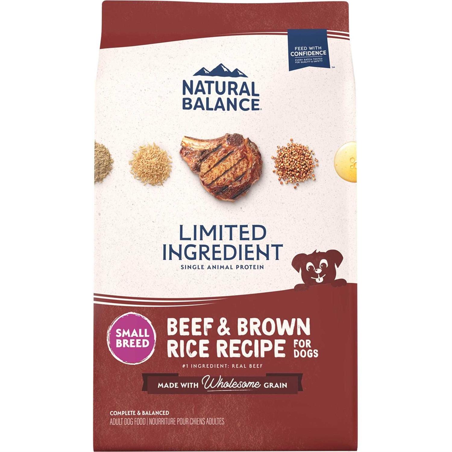 Natural Balance Beef & Brown Rice Recipe Limited Ingredient Small Breed Dry Dog Food - Pet Supplies online store
