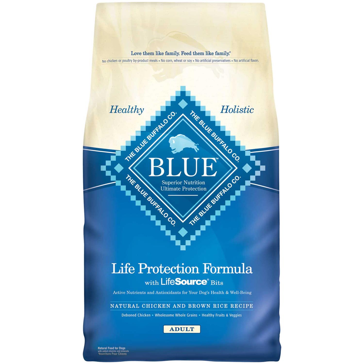 Blue Buffalo Life Protection Dry Adult Dog Food Chicken and Brown Rice - Pet Supplies online store