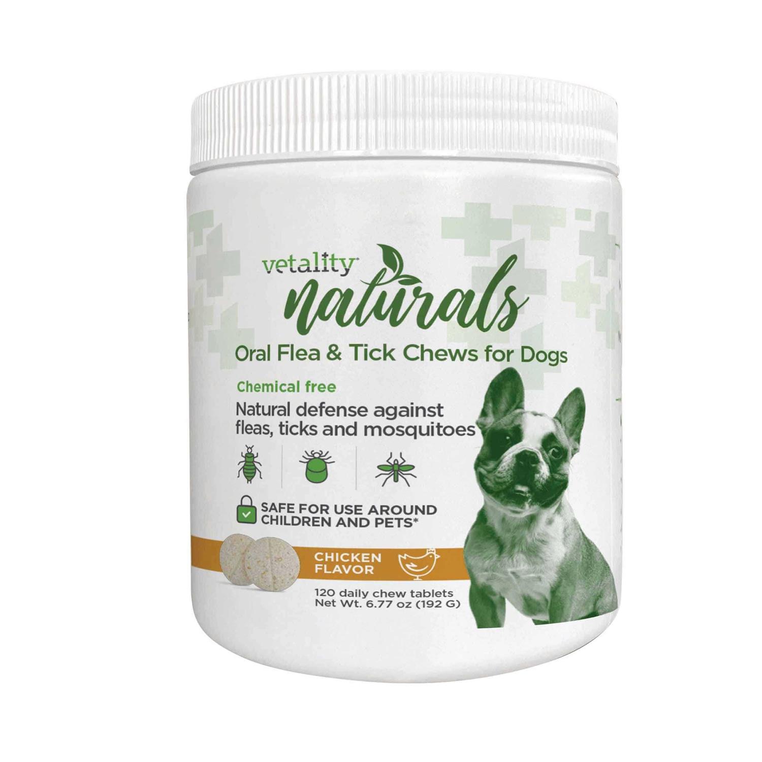 Vetality Naturals Oral Flea & Tick Chews for Dogs - Pet Supplies online store