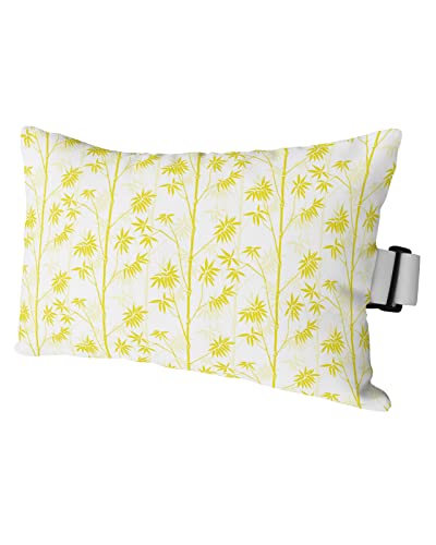 Outdoor Lumbar Pillow for Chaise Lounge Chair Dinosaur Ride Bike Cartoon Head Resting Pillow Green Moroccan Pattern Pillow with Adjustable Strap for Patio Recliner Office Sofa 2 Pack 12x20 inch