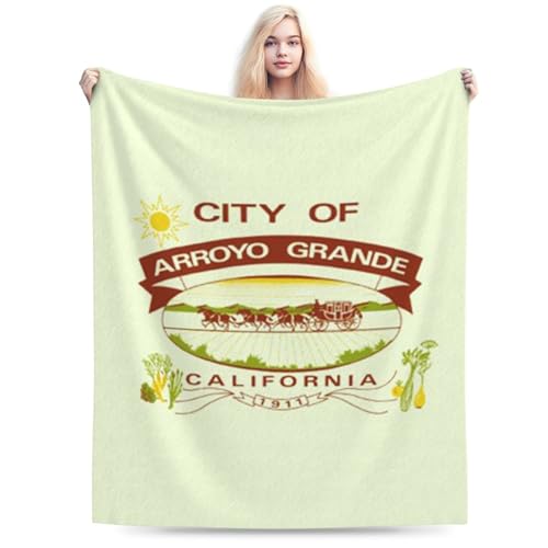 Flag of Arroyo Grande, California Throw Blanket for Couch Bed Sofa Soft Comfortable Blanket 80