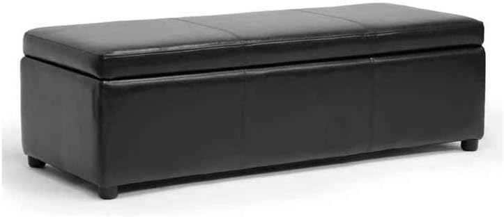 Baxton Studio Dennehy Modern Ottoman,Black