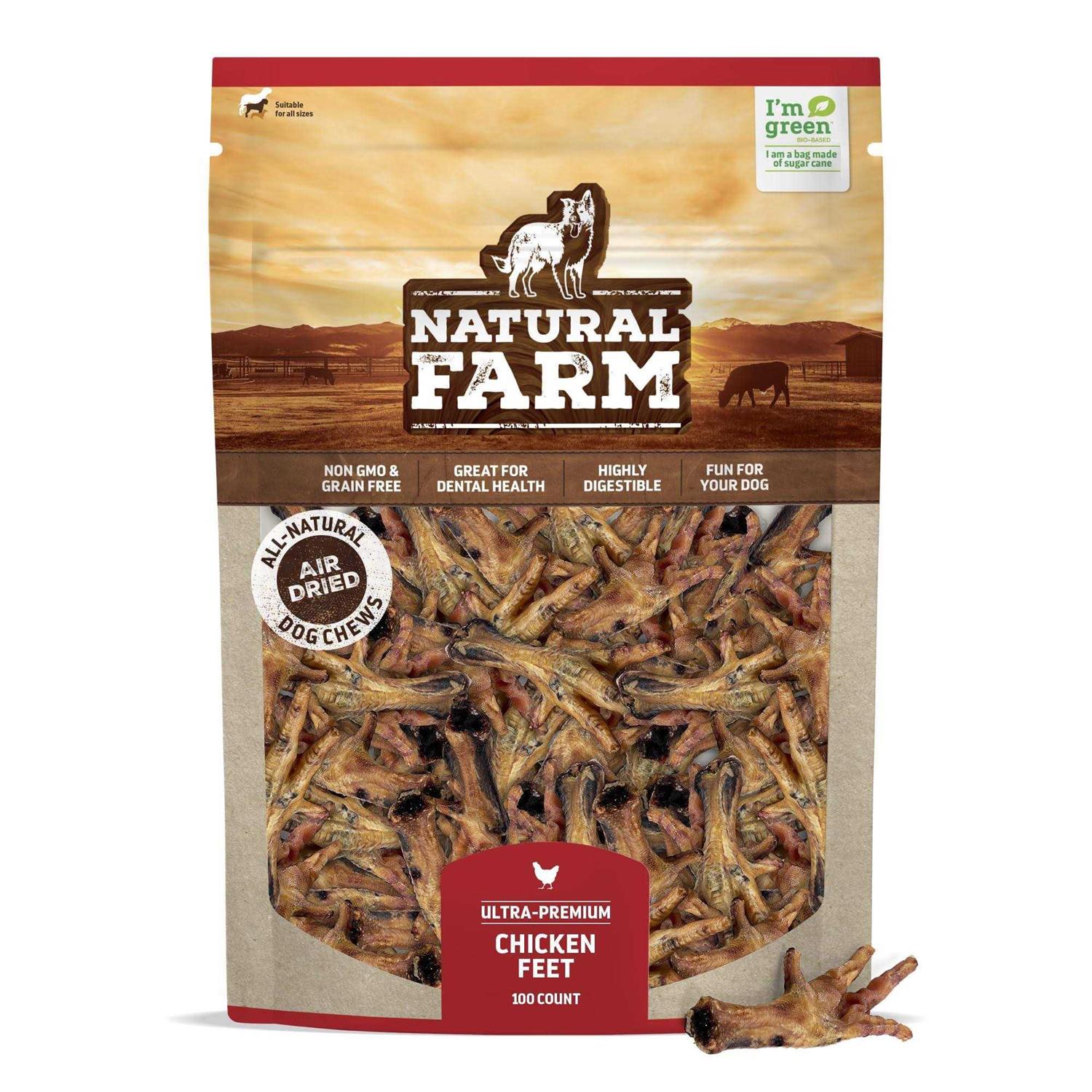Natural Farm Nail-Free Chicken Feet Dog Treats 100 Free-Range Air Dried Chicken Feet - Pet Supplies online store