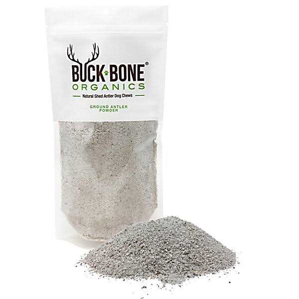 Buck Bone Organics Ground Wild Elk and Deer Antler Powder for Dogs - Pet Supplies online store