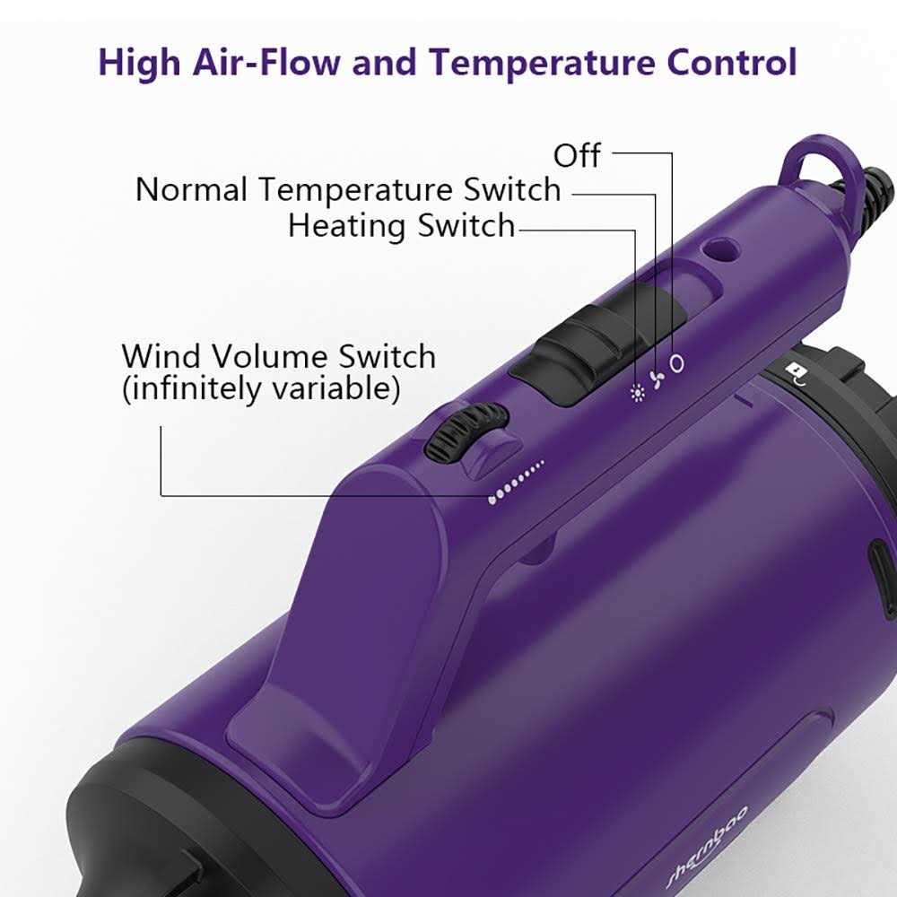 shernbao Dog Dryer High Velocity Professional Dog/Pet Grooming Force Hair Dryer/Blower - Pet Supplies online store
