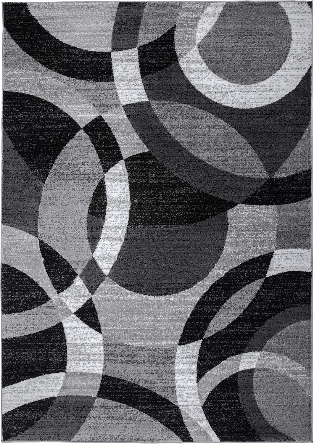 Rugshop Contemporary Abstract Circles Perfect for high traffic areas of your Living Room,Bedroom,Home office,Kitchen Area Rug 7'10