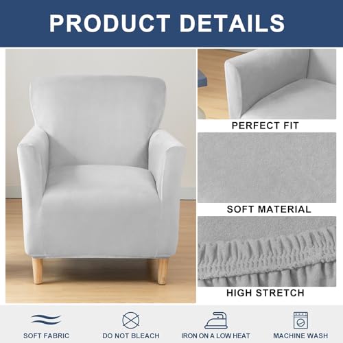 HAOYONG Banquet Armchair Slipcover Stretch Jacquard Chair Covers 1-Piece Armchair Sofa Covers Soft Arm Chair Cover Removable Washable Single Couch Covers Furniture Protector for Living Room
