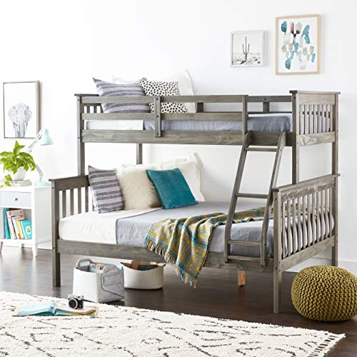 DONCO Twin/Full Light Espresso Mission Bunk Bed