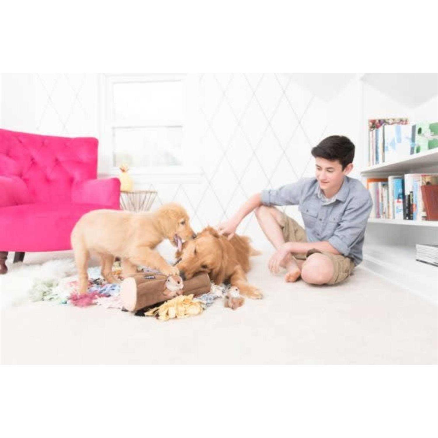 ZippyPaws Zippy Burrow Chipmunks Log Dog Toy - Pet Supplies online store