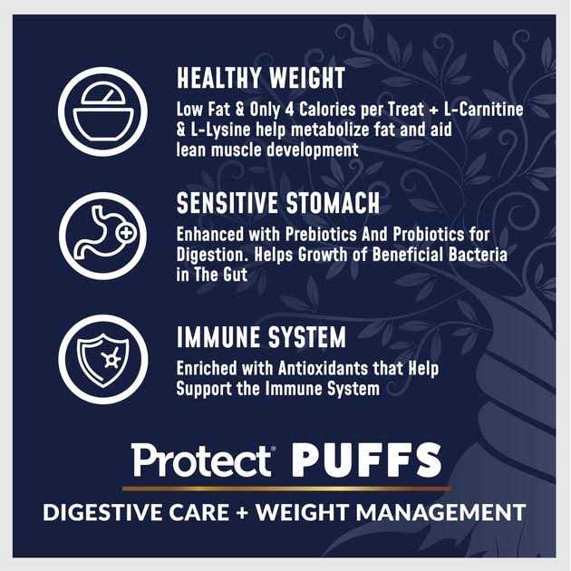 Veterinary Select Protect Puffs Digestive Care + Weight Management Dog Treats 20 oz - Pet Supplies online store