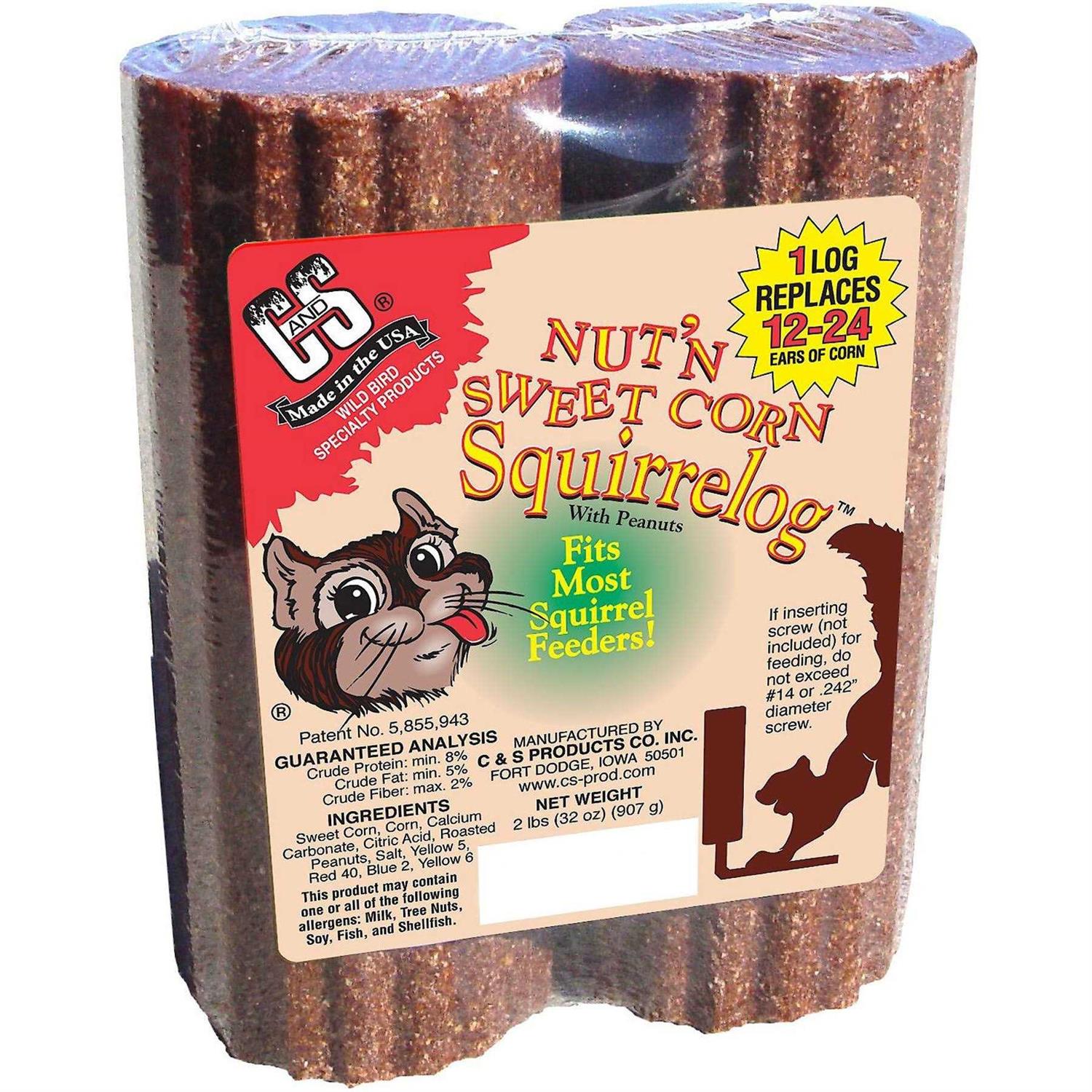 C&S Nut N Sweet Corn Squirrelog - Pet Supplies online store