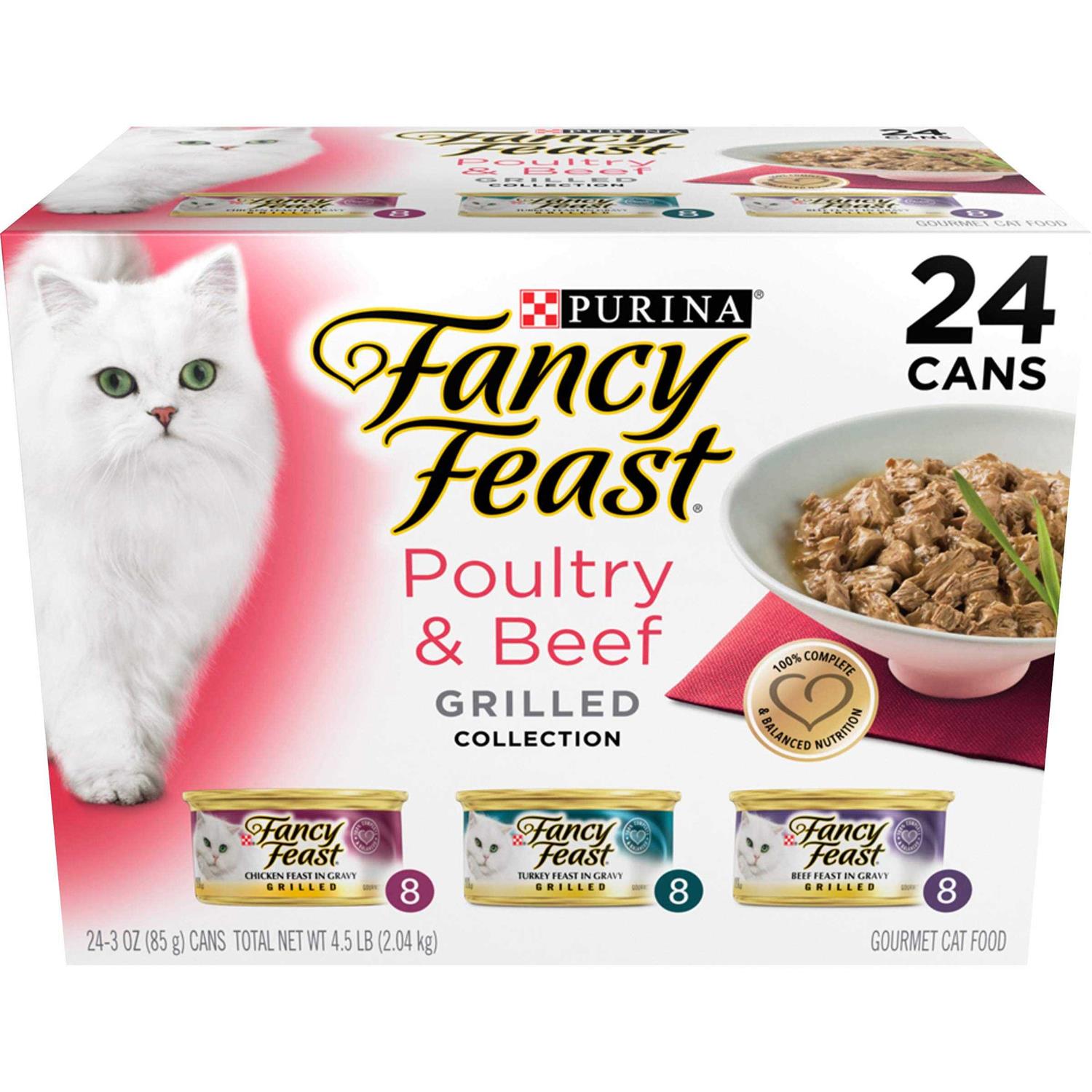 Purina Fancy Feast Grilled Poultry & Beef Collection Variety Pack Wet Cat Food - Pet Supplies online store