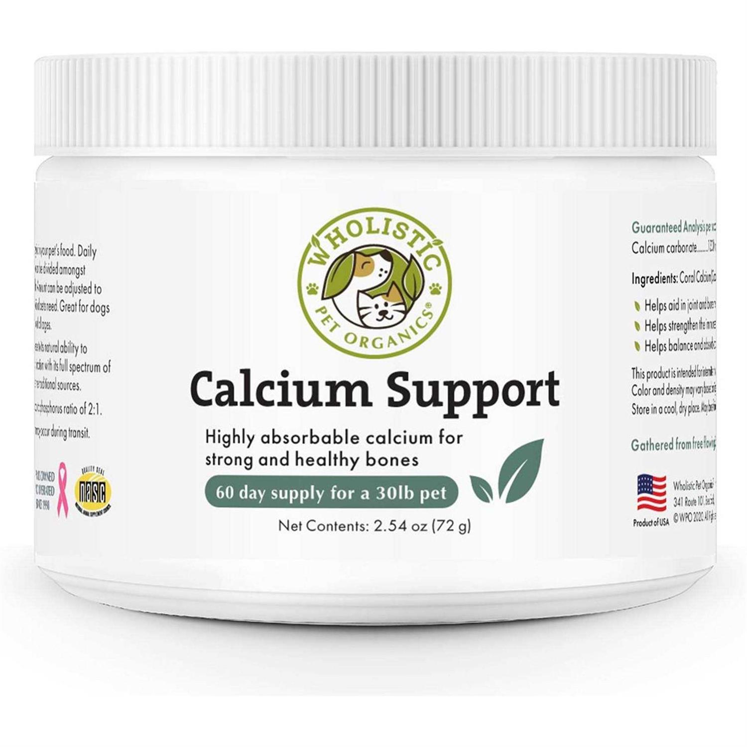 Wholistic Pet Organics Calcium Support Pet Supplement - Pet Supplies online store