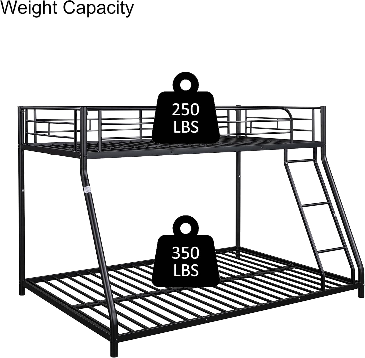 All metal double decker bed room