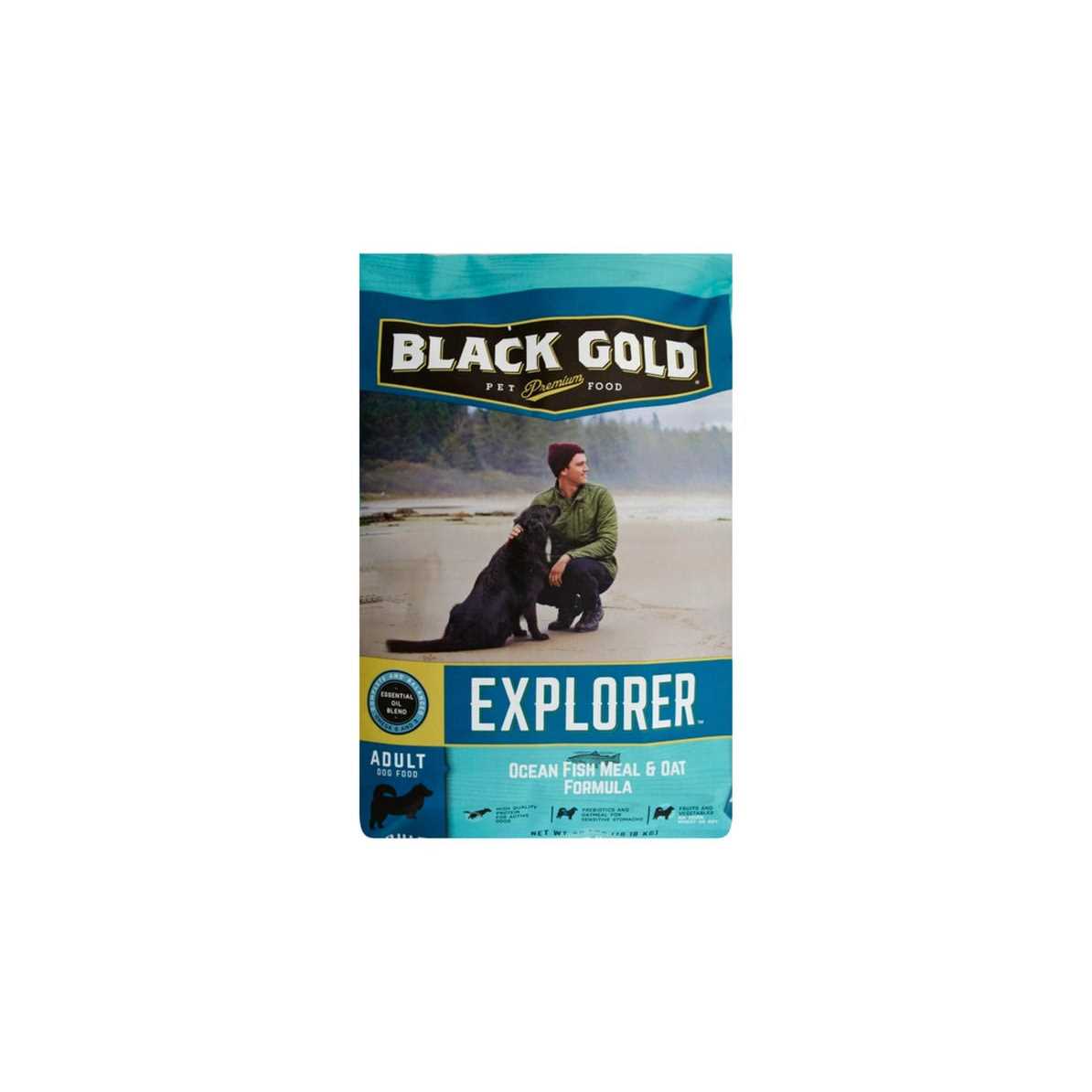 Black Gold Explorer Sensitive Skin & Coat Ocean Fish Meal & Oat Recipe Dry Dog Food - Pet Supplies online store