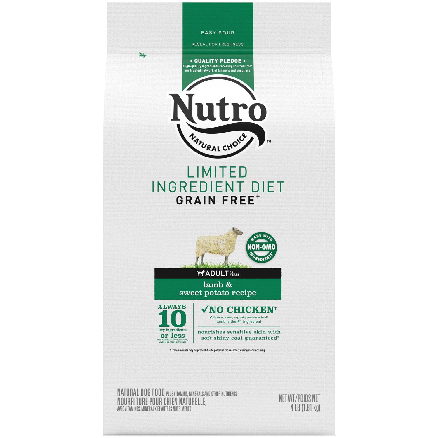 Nutro Limited Ingredient Diet Adult Dry Dog Food Lamb & Sweet Potato Dog Kibble - Pet Supplies online store