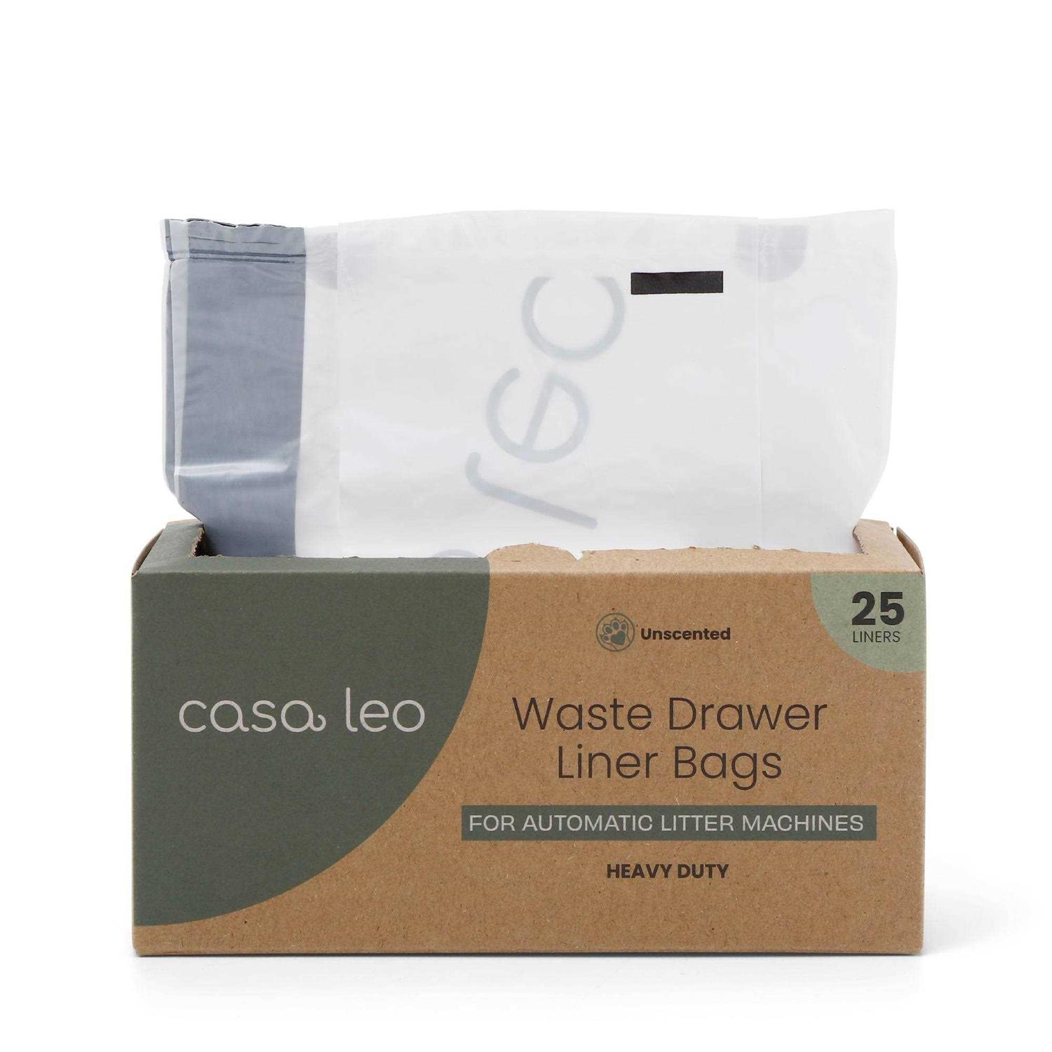 Casa Leo Leo's Loo Drawstring Waste Drawer Liners for Automatic Self-Cleaning Litter Boxes - Pet Supplies online store