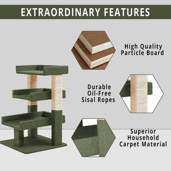 HOMESTOCK Cat Tree for Large Cats Cat Activity with Scratching Post - Pet Supplies online store