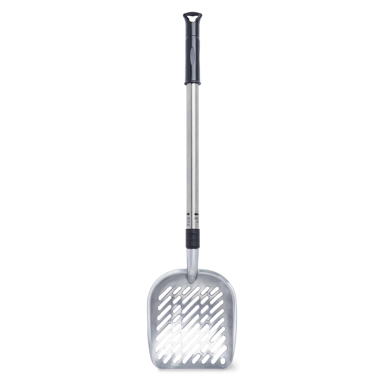 Vibrant Life Aluminum Cat Litter Scoop,Extended Long handle and Deep shovelsliver colorMetal Litter Scoop with Comfortable Grip - Pet Supplies online store