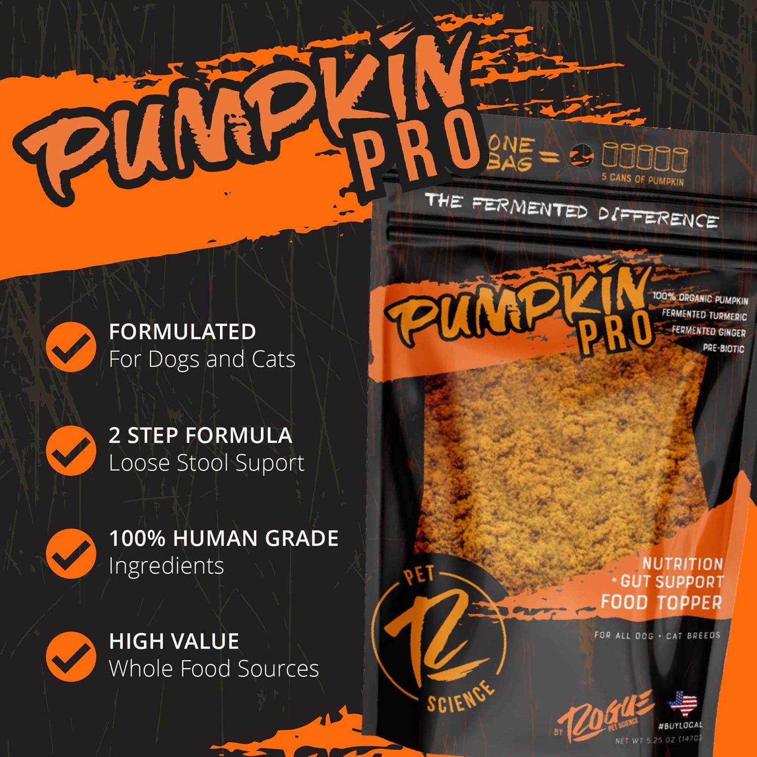 Rogue Pet Science Pumpkin Pro Dog Food Topper - Pet Supplies online store