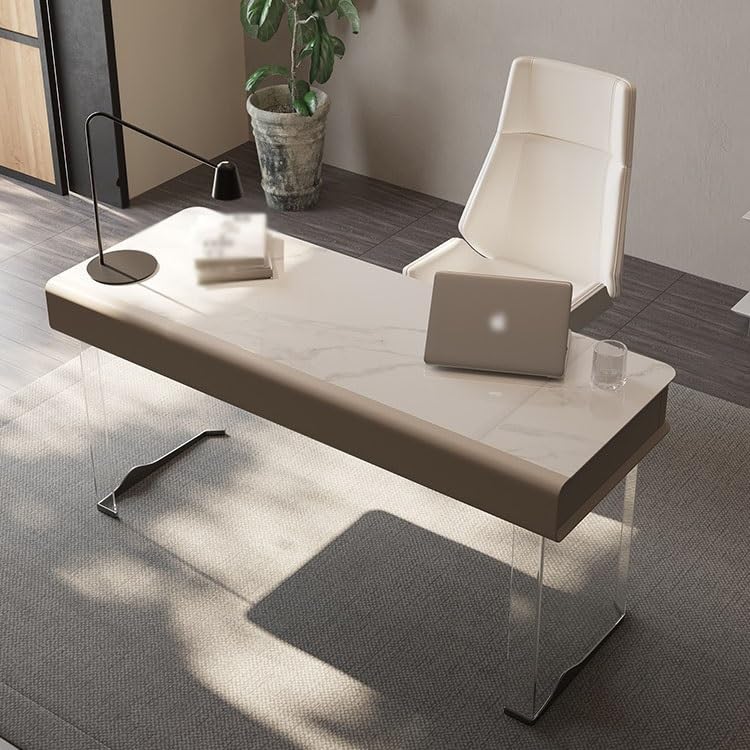 Desk for Bedroom Acrylic Desk Light Luxury Company Office Desk Modern Simple Study Room Home Small Apartment Computer Desk Desk Gamingdesk(120 * 60 * 75cm)