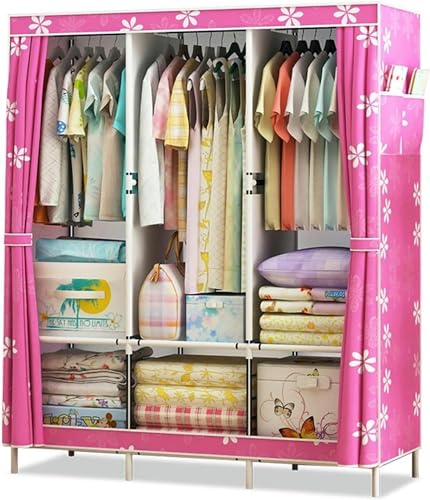 Assemble Wardrobe Combination Wardrobe Storage Wardrobe Steel Frame Rebar Reinforced Combination Clothing Wardrobe Bedroom Organizer Combined Closet