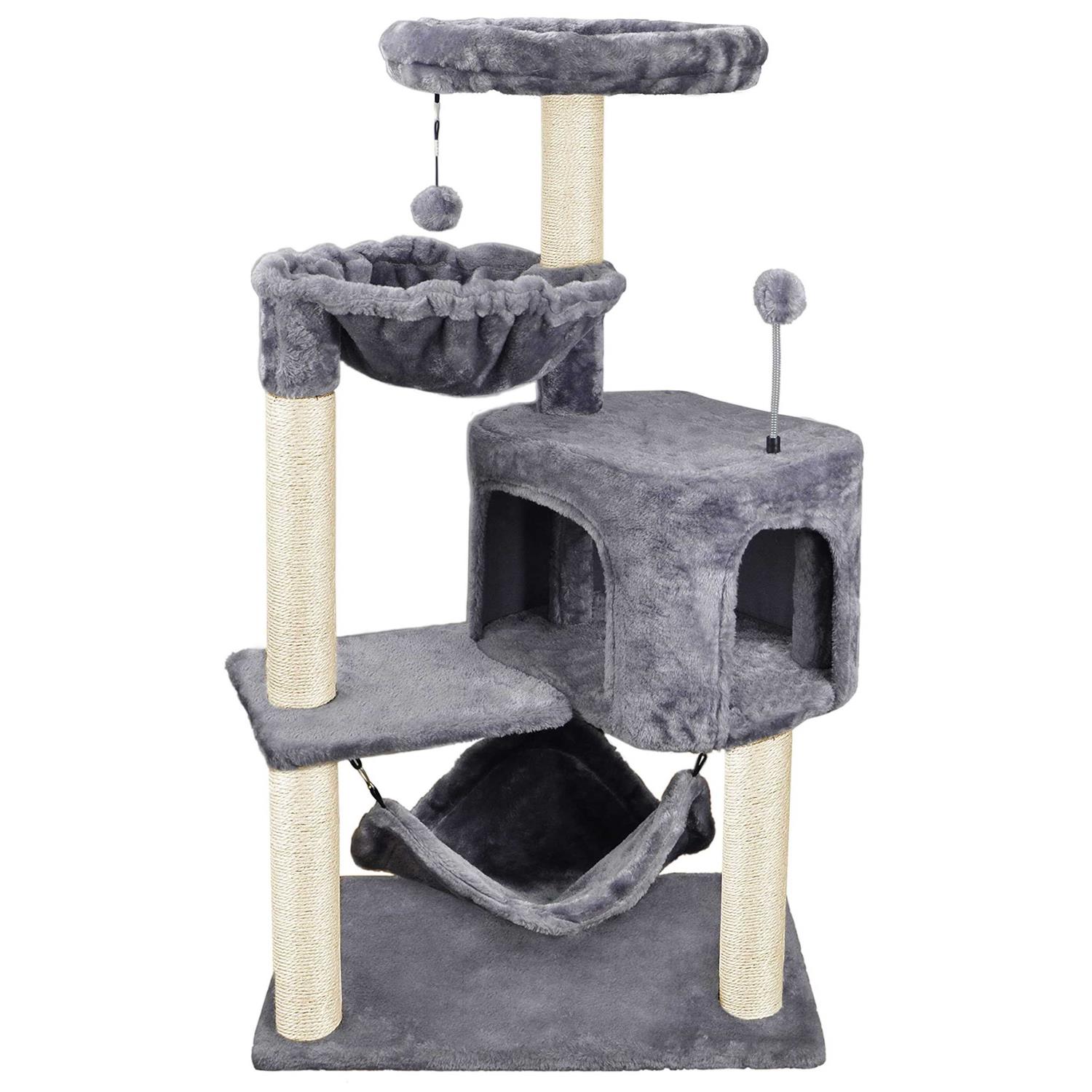 YUNWEI Newest Cat Tree with Cat Condo and Big Hammock - Pet Supplies online store