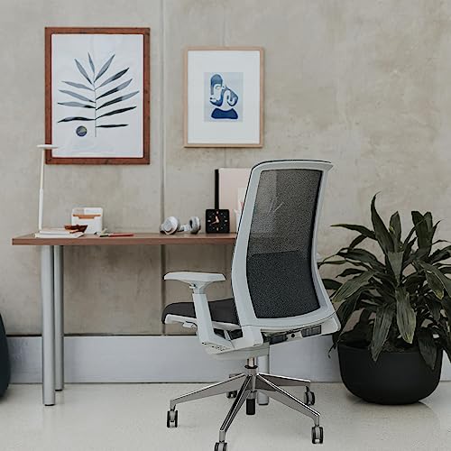 Haworth Very Mesh Office Chair - Stylish Ergonomic Desk Chair with Lumbar Support and Forward Tilt Feature (Coal)