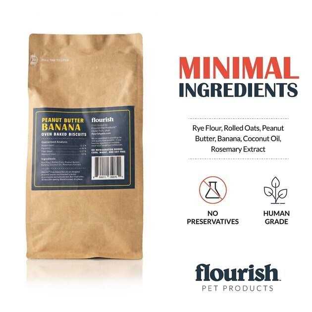 Flourish Peanut Butter Banana Biscuit Dog Treats - Pet Supplies online store
