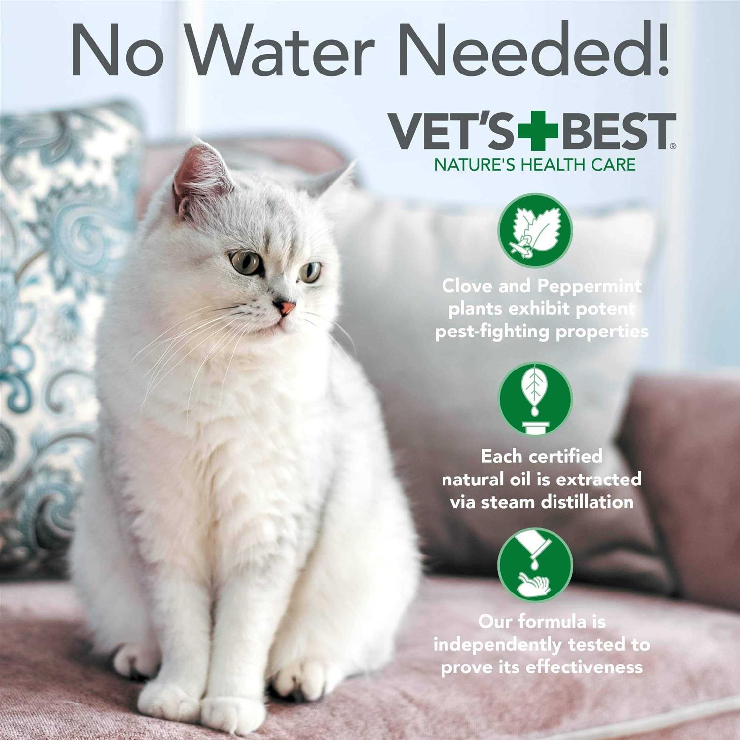 Vet's Best Flea & Tick Waterless Bath for Cats - Pet Supplies online store