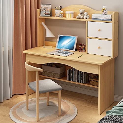 Computer Desk with Storage Shelves,Home Office Desk Study Writing Table Modern Simple Workstation Study Table for Home and Office(39 Inch, White)