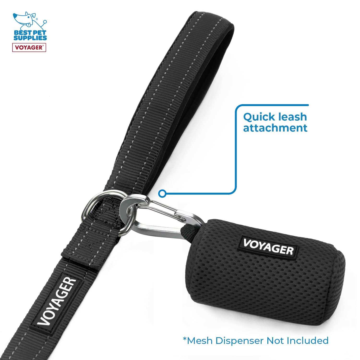 Voyager Reflective Dog Leash with Neoprene Handle, 5ft Long, Supports Small, Medium, and Large Breed Puppies, Cute and Heavy Duty for Walking - Pet Supplies online store