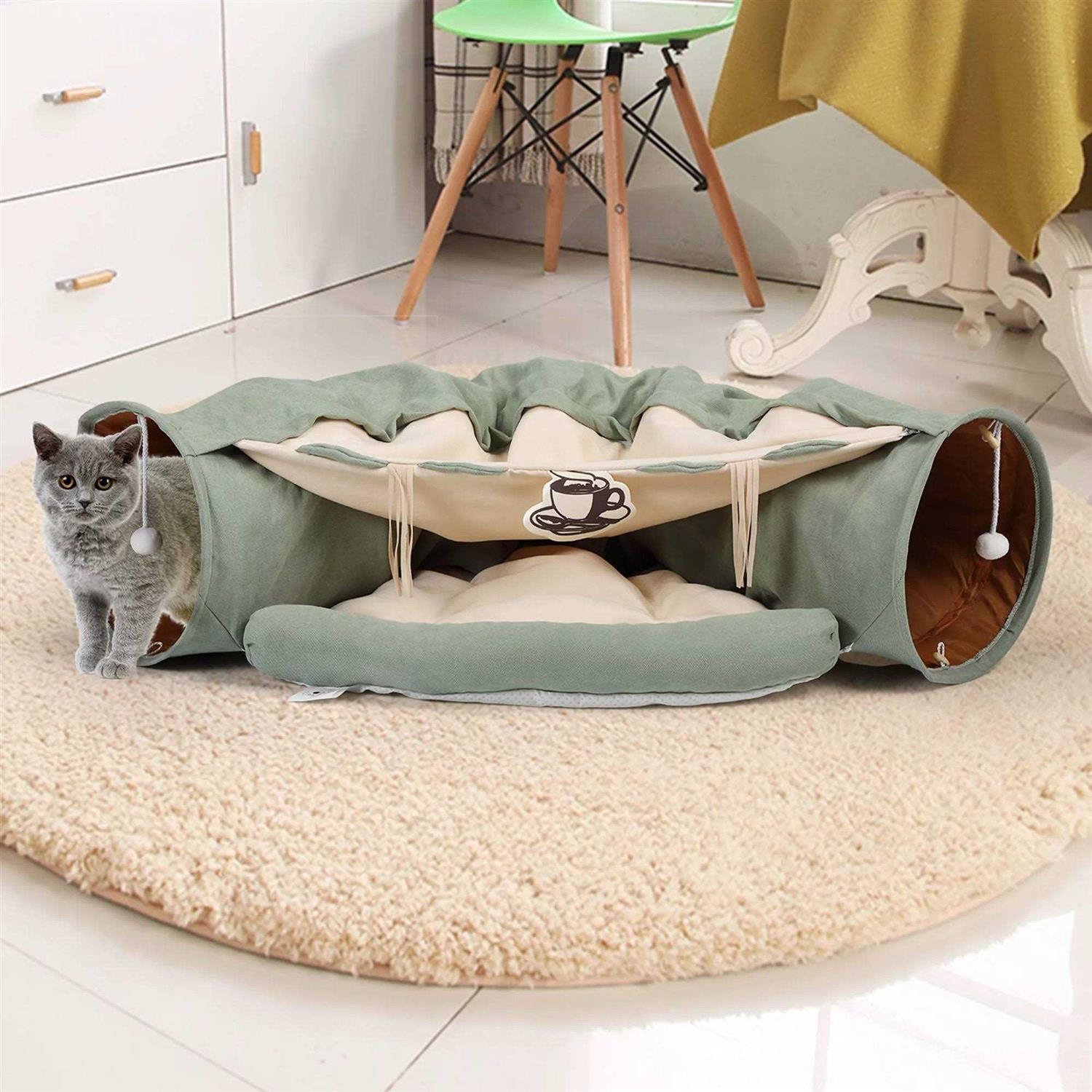 Coziwow by Jaxpety Collapsible Cat Tunnel Bed - Pet Supplies online store