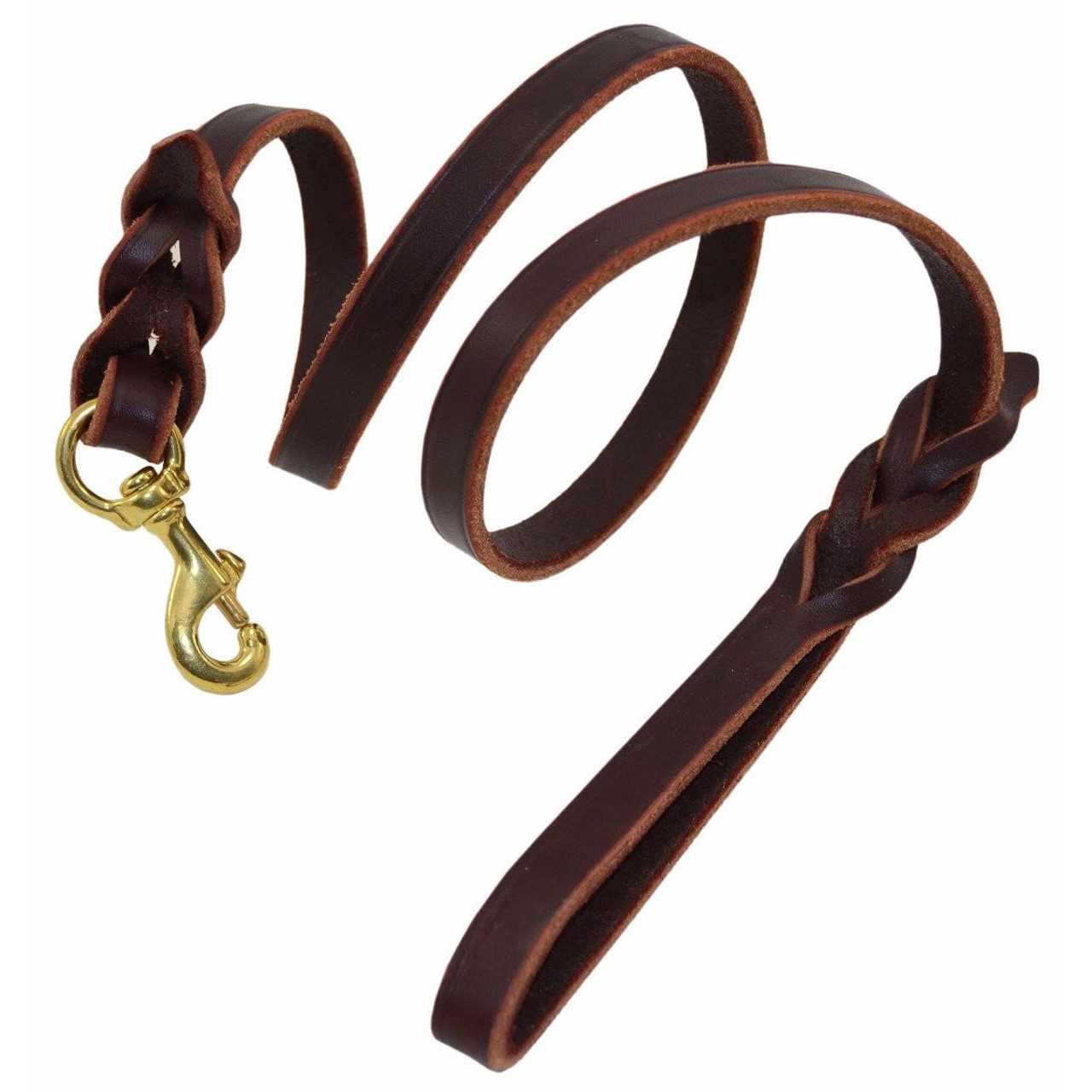 Signature k-9 Braided Leather Leash - Pet Supplies online store