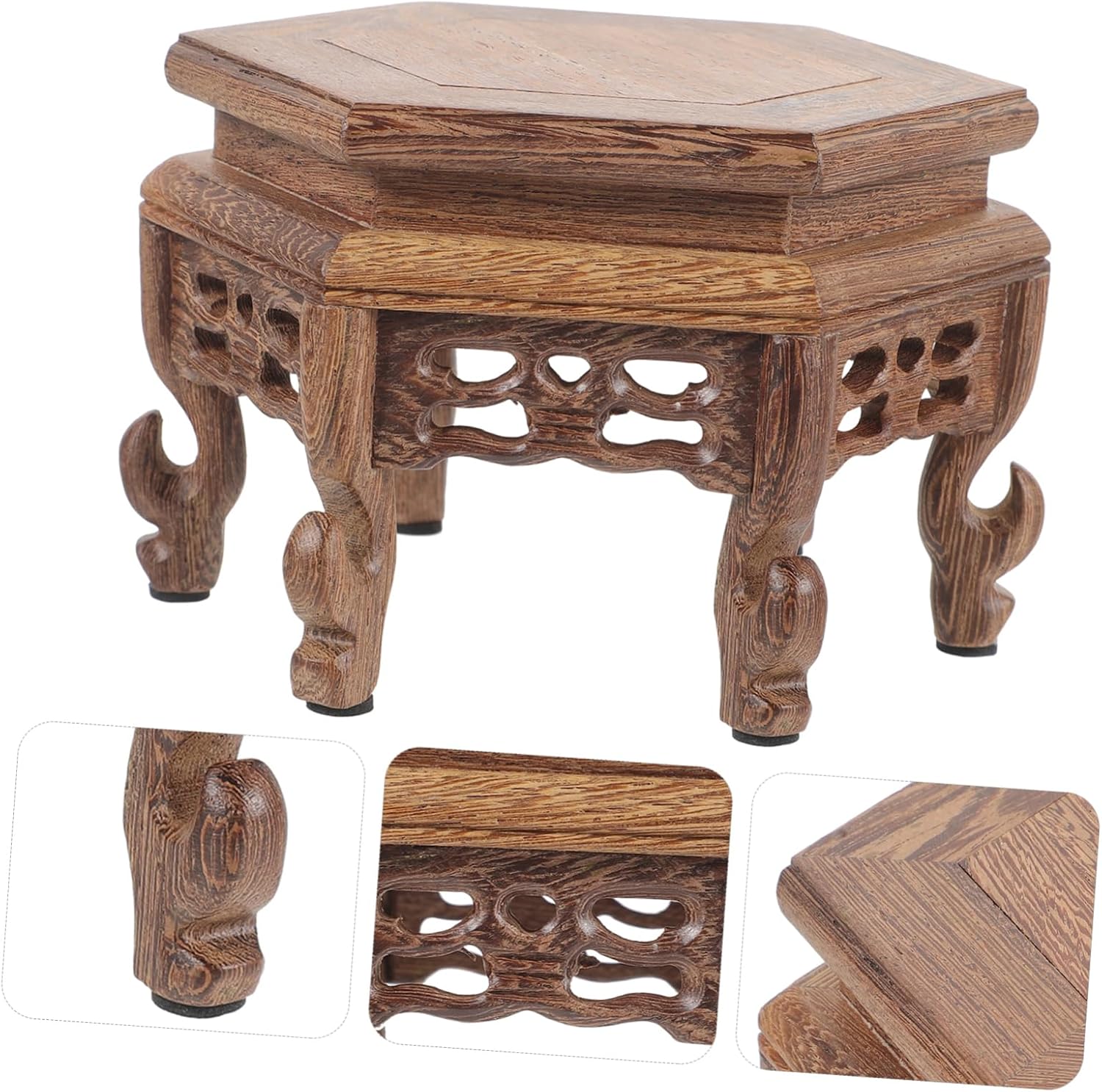 Wooden Plant Table Wood Planter Stool Wooden Fishbowl Stand Chinese Fish Bowl Stand Wooden Plant Pot Stand Wood Decorative Base Outdoor Plant Stand Indoor Jewelry Rack