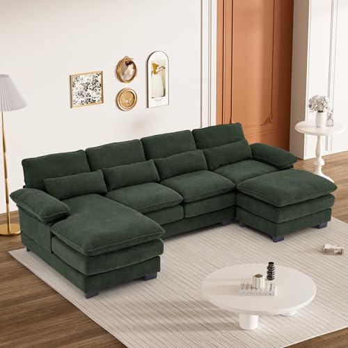 U Shaped Sectional Sofa Cloud Couch for Living Room, 114