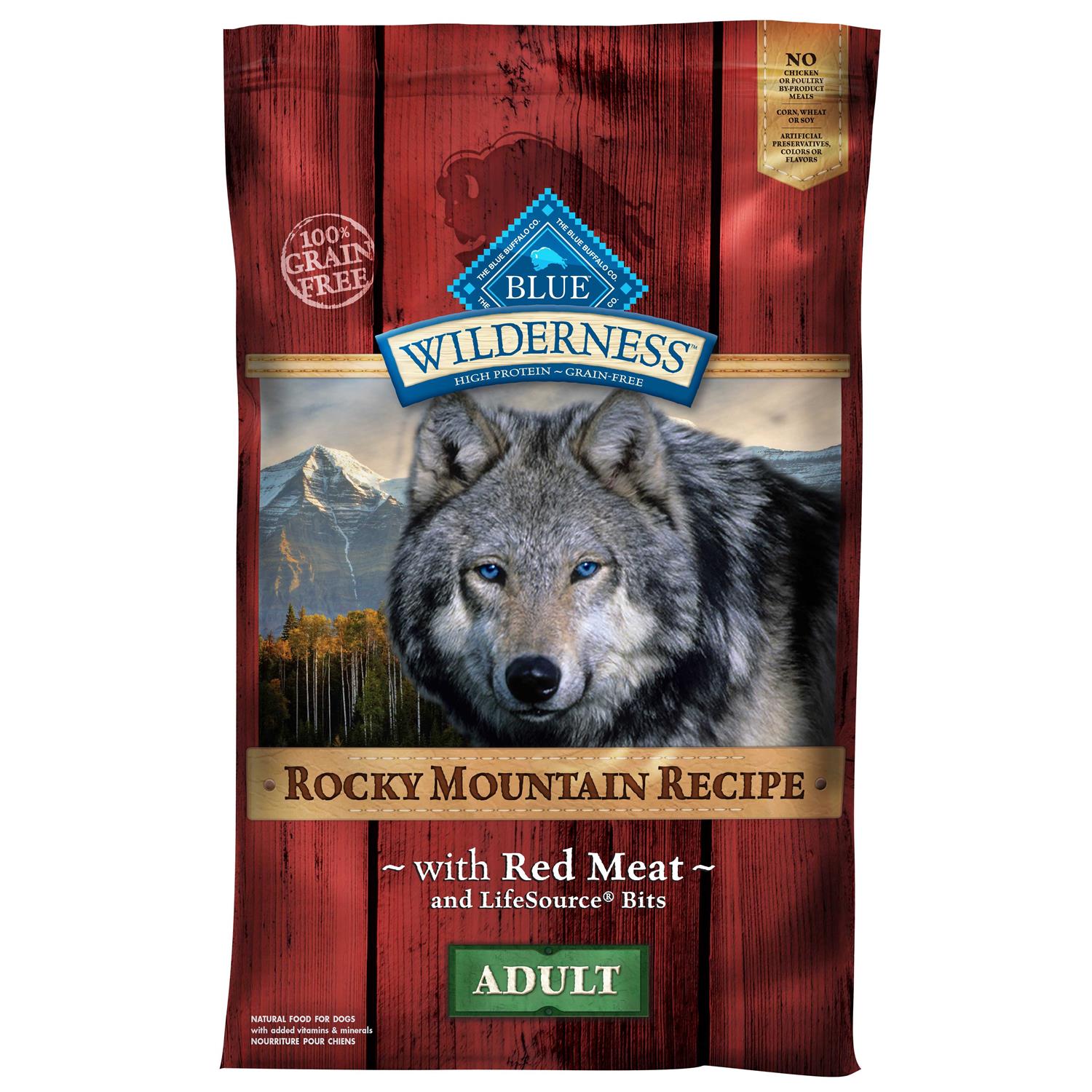 Blue Buffalo Wilderness Adult High-Protein Rocky Mountain Red Meat Recipe Dry Dog Food - Pet Supplies online store