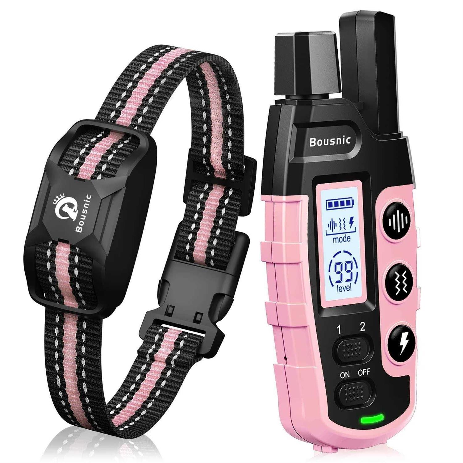 Bousnic Dog Shock collar 3300Ft Dog Training collar with Remote for 5-120lbs Small Medium Large Dogs Rechargeable - Pet Supplies online store