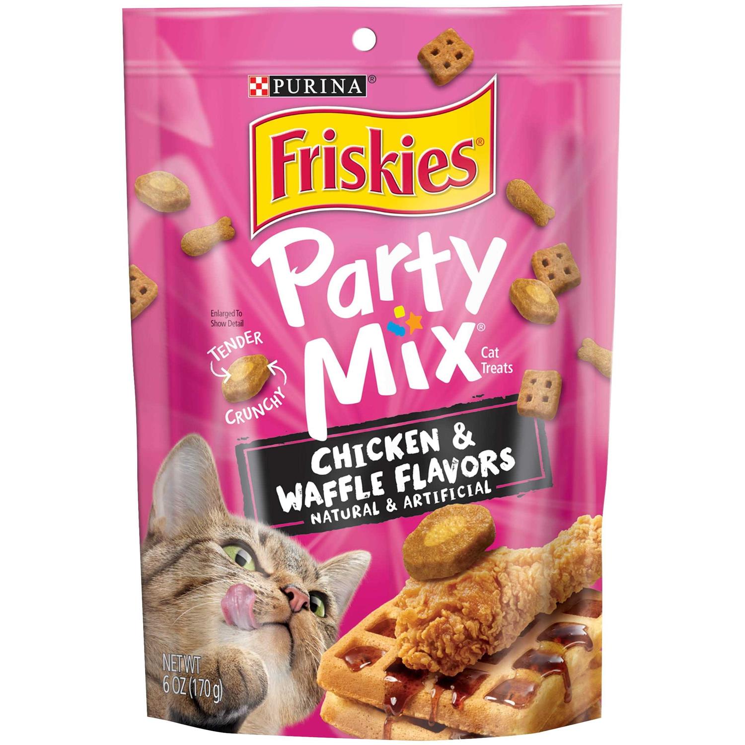 Friskies Cat Treats Party Mix Chicken & Waffle Flavors - Pet Supplies online store