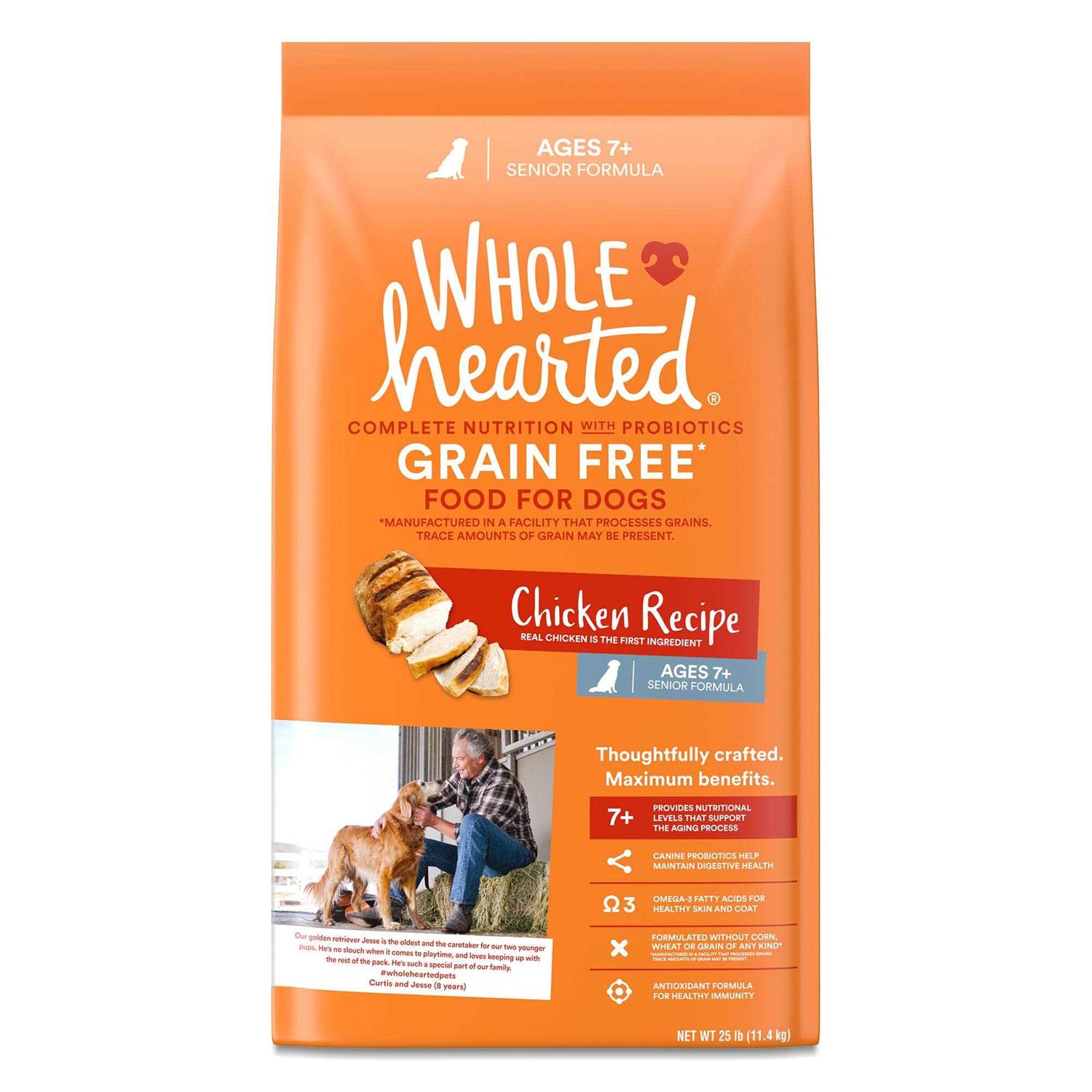 WholeHearted Grain Free Senior Chicken Recipe Dry Dog Food - Pet Supplies online store