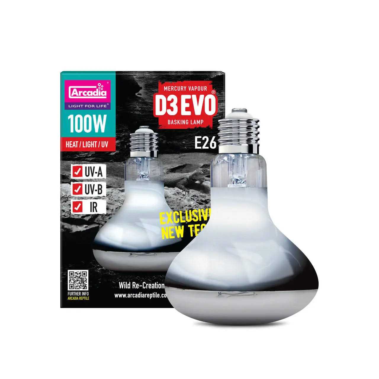 Arcadia D3EVO Mercury Vapour Basking Lamp - Pet Supplies online store