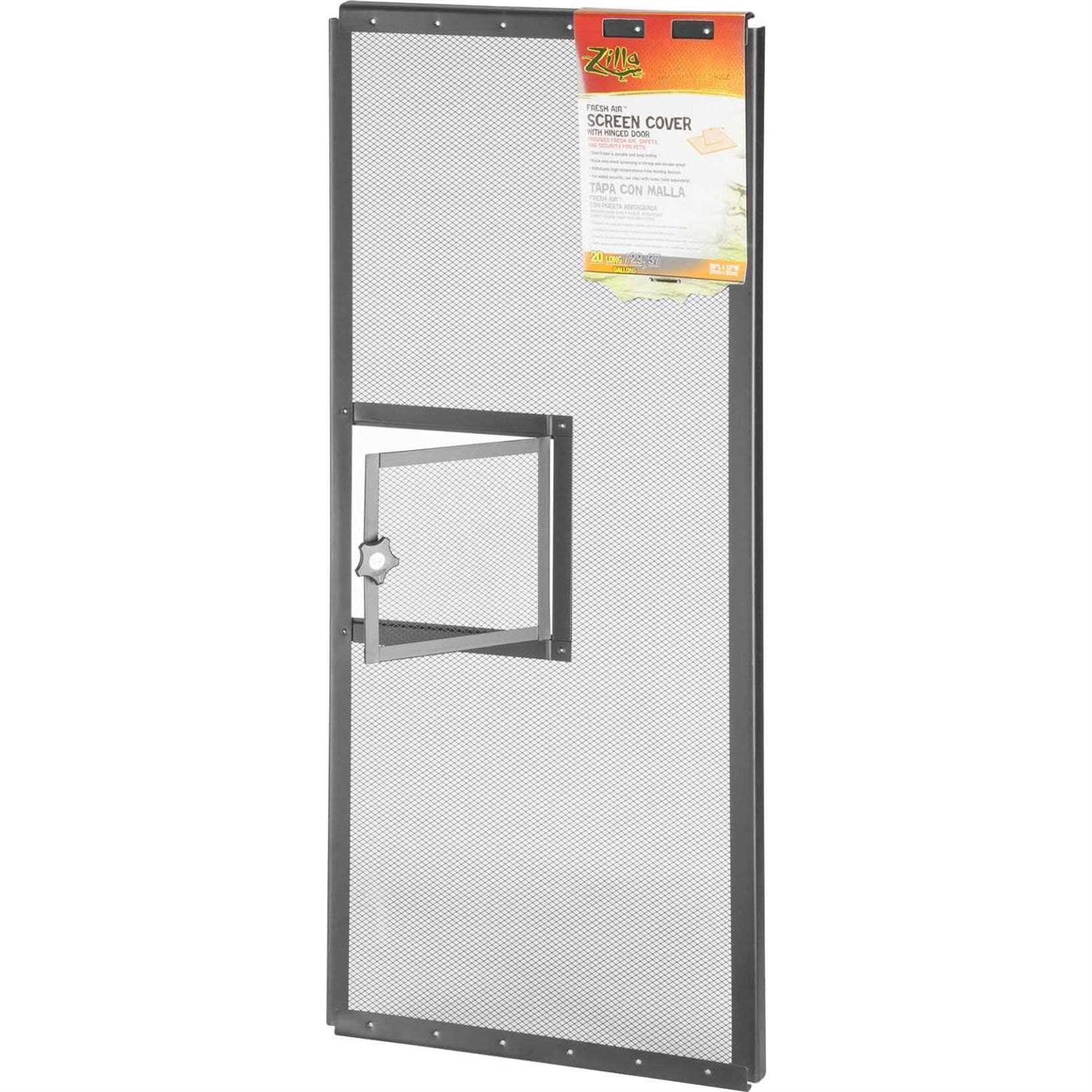 Zilla Fresh Air Screen Cover with Center Hinge 30 x 12 - Pet Supplies online store
