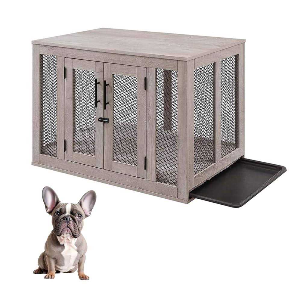Unipaws Furniture Style Dog Crate with Tray - Pet Supplies online store