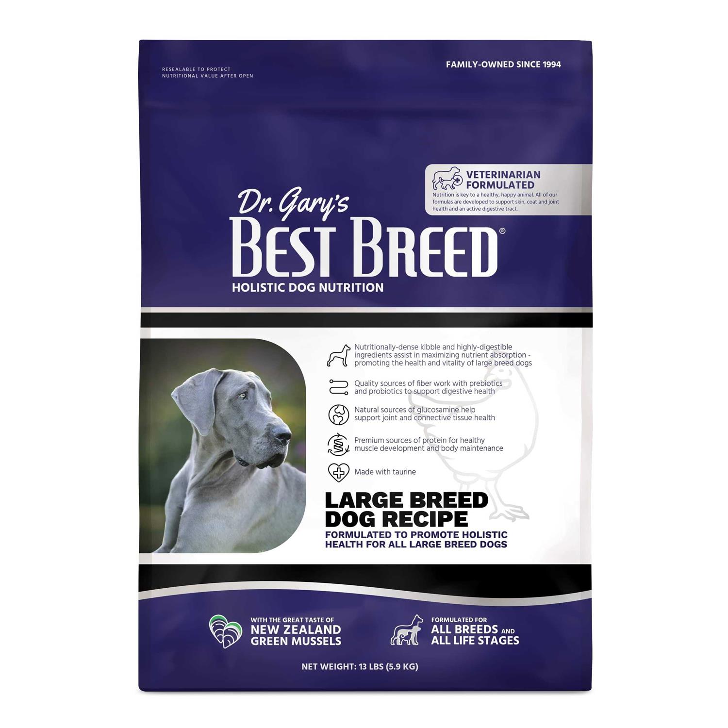 Dr. Gary's Best Breed Holistic Large Breed Dry Dog Food - Pet Supplies online store