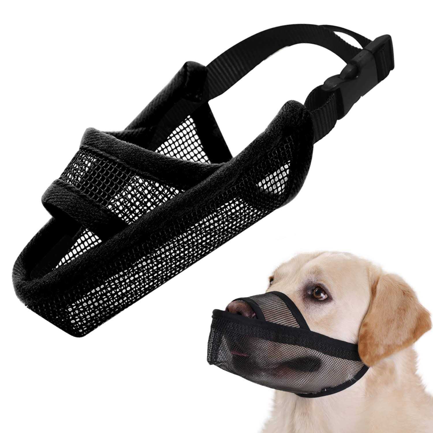 Crazy Felix Nylon Dog Muzzle for Small Medium Large Dogs, Air Mesh Breathable and Drinkable Pet Muzzle for Anti-Biting Anti-Barking Licking - Pet Supplies online store