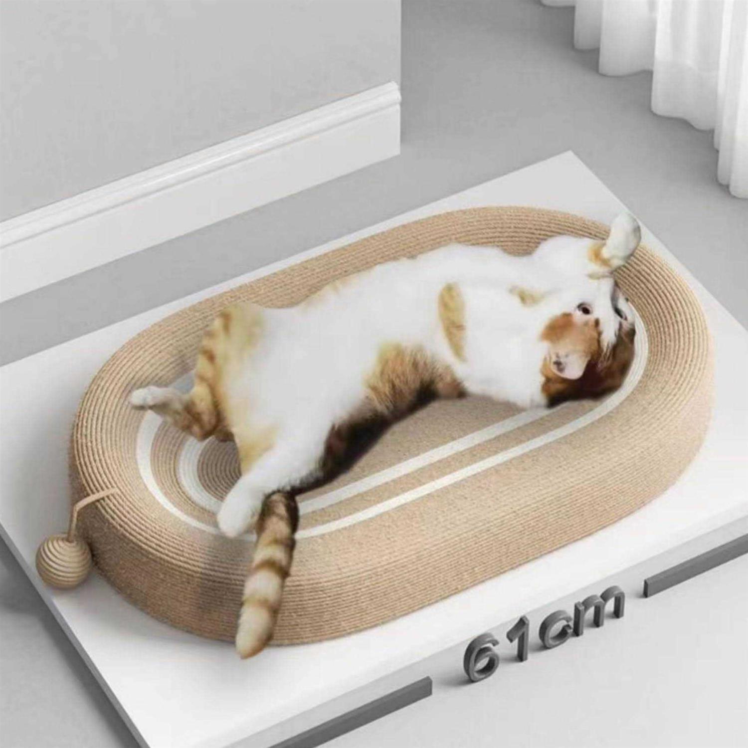 YHRELLX 3 in 1 Scratch Lounge Cat Bed Anti-Slip Cat Scratcher Bed for Indoor Cats Scratch Pad Extra - Pet Supplies online store