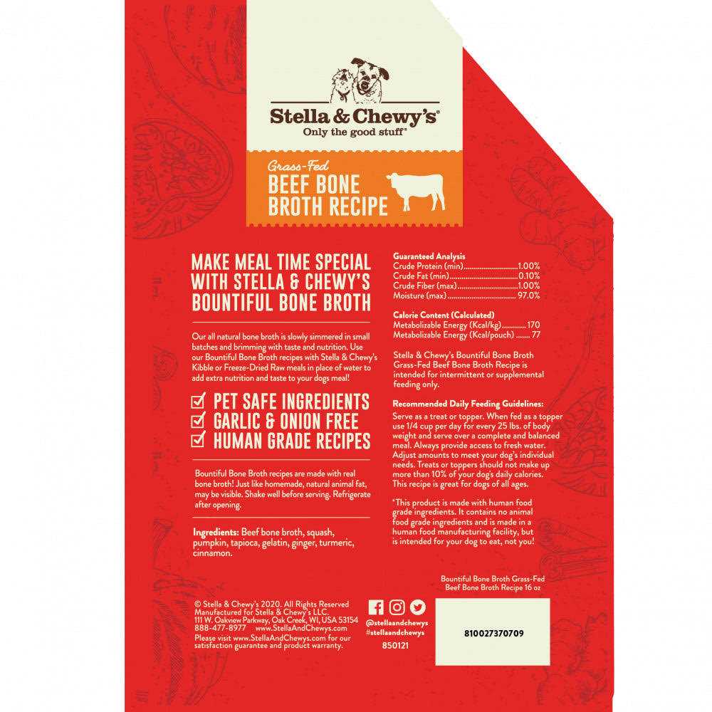 Stella & Chewy's Bountiful Bone Broth Beef - Pet Supplies online store