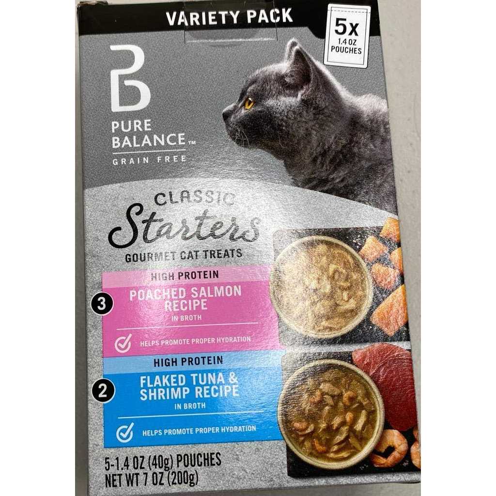 Pure Balance Salmon Tuna & Shrimp Recipe Variety Pack Gourmet Cat Treat Starters - Pet Supplies online store